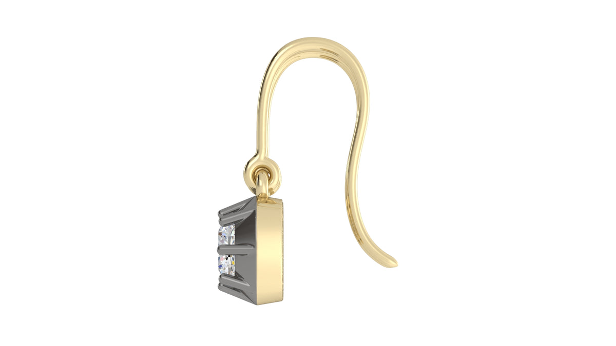 Old Mined Solitaire Earrings