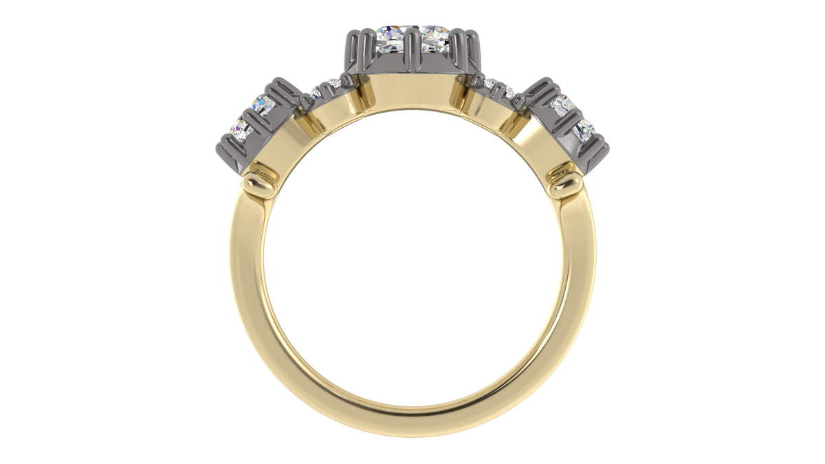 Old Mined Solitaire Ring