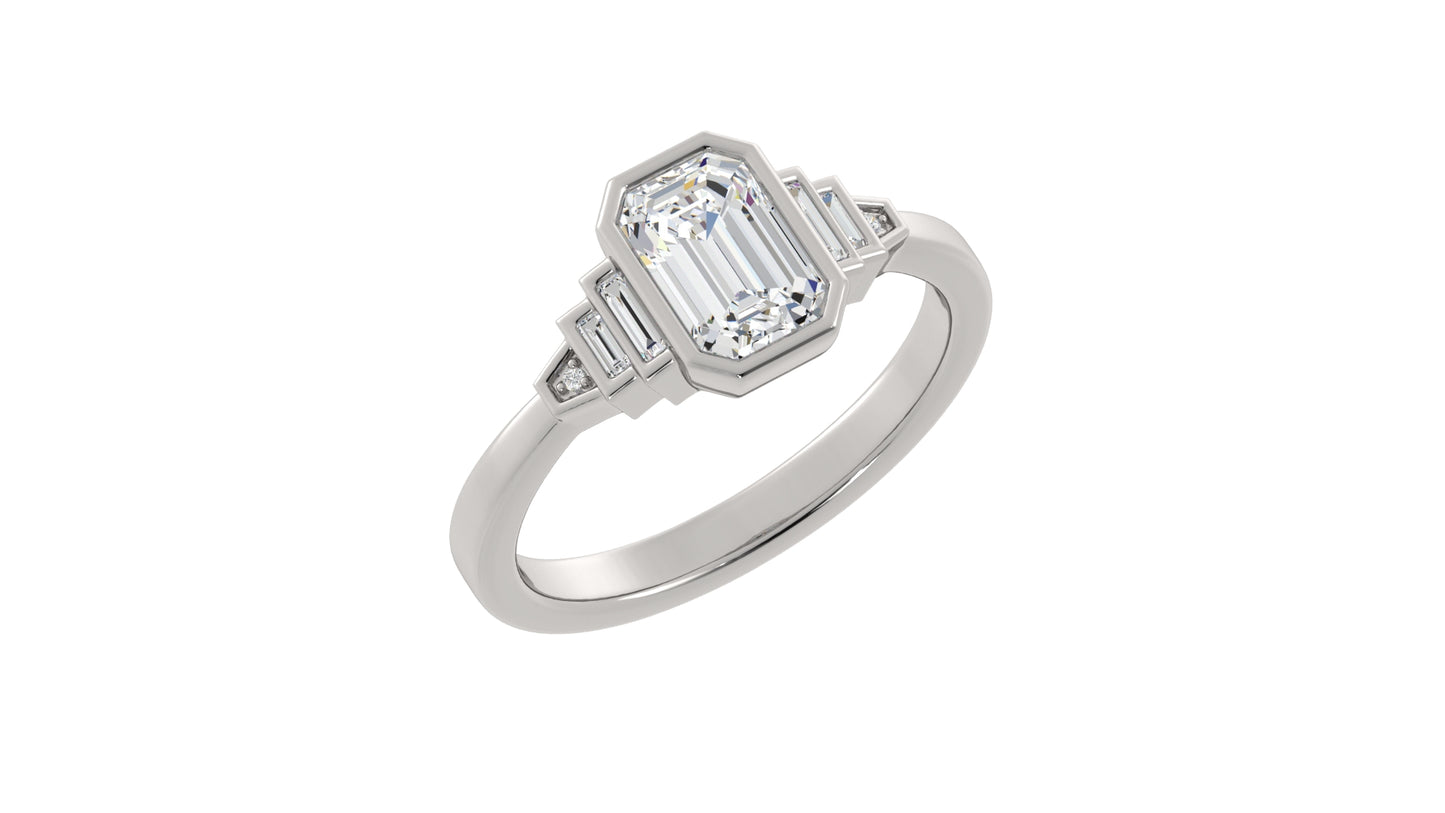 Emerald Cut Diamond Ring