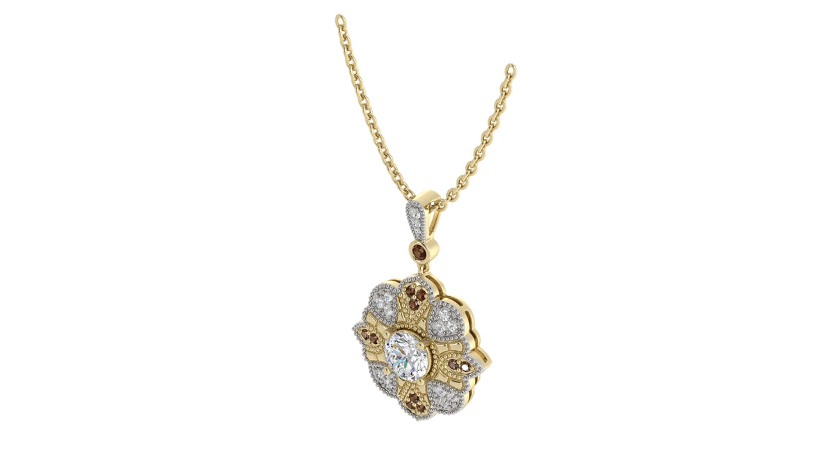 Two-Tone Diamond Pendant