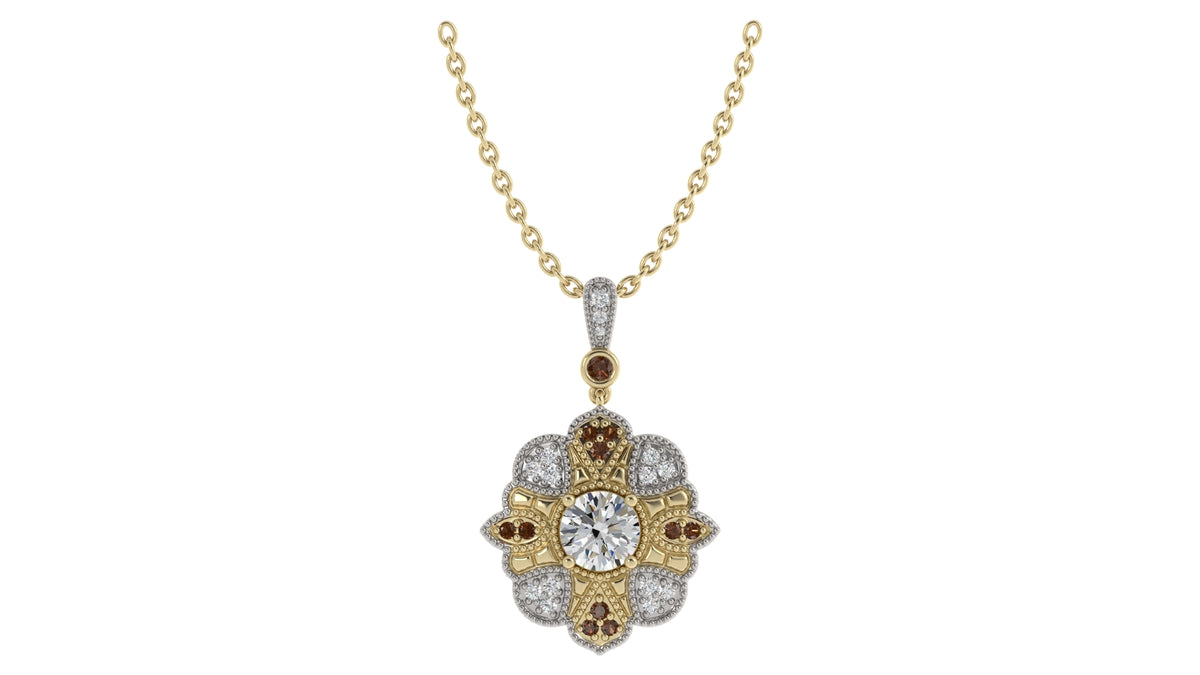 Two-Tone Diamond Pendant