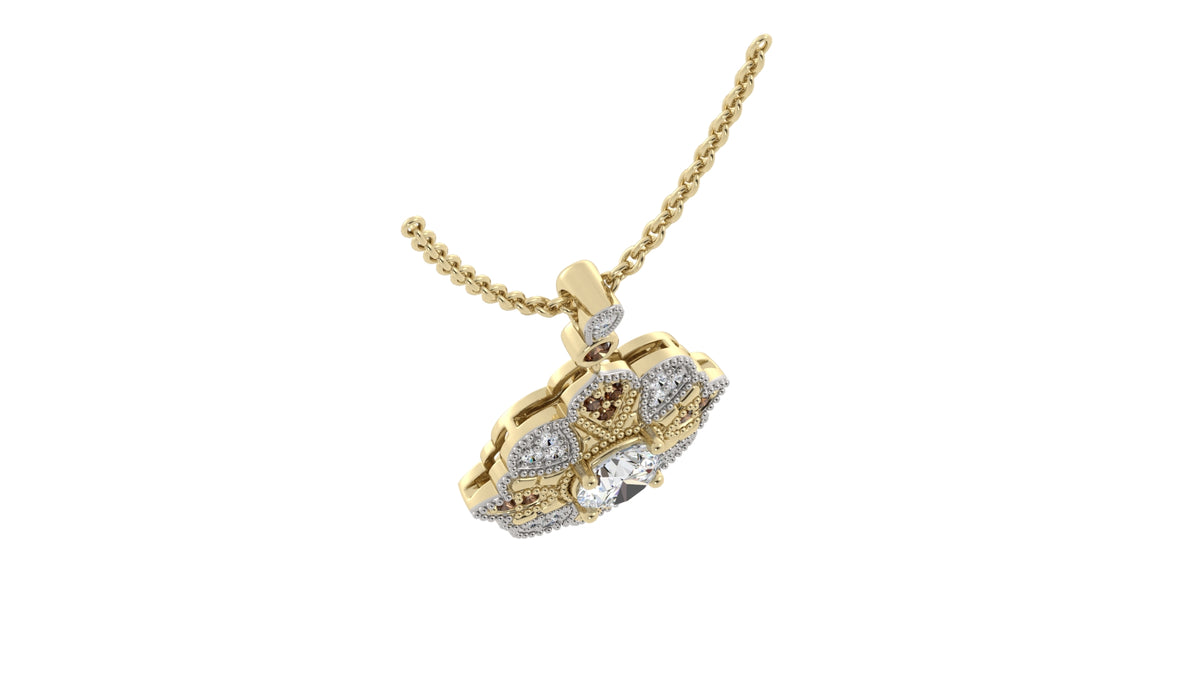 Two-Tone Diamond Pendant