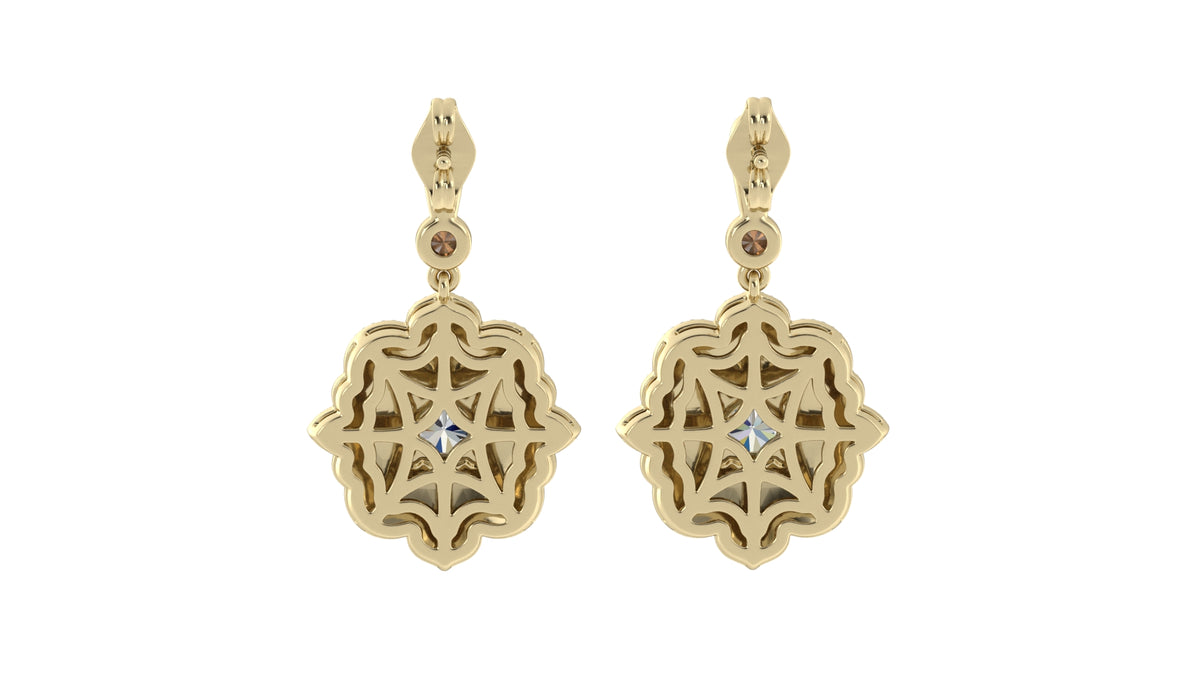 Two-Tone Diamond Earrings