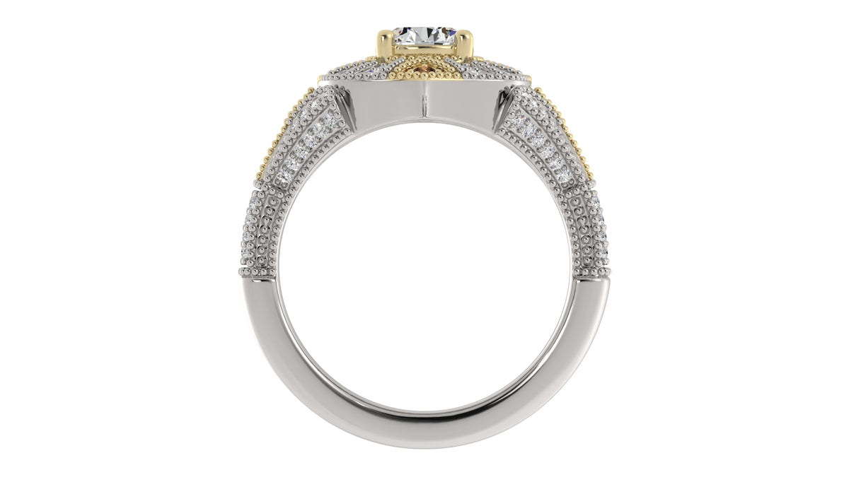 Two-Tone Round Diamond Ring