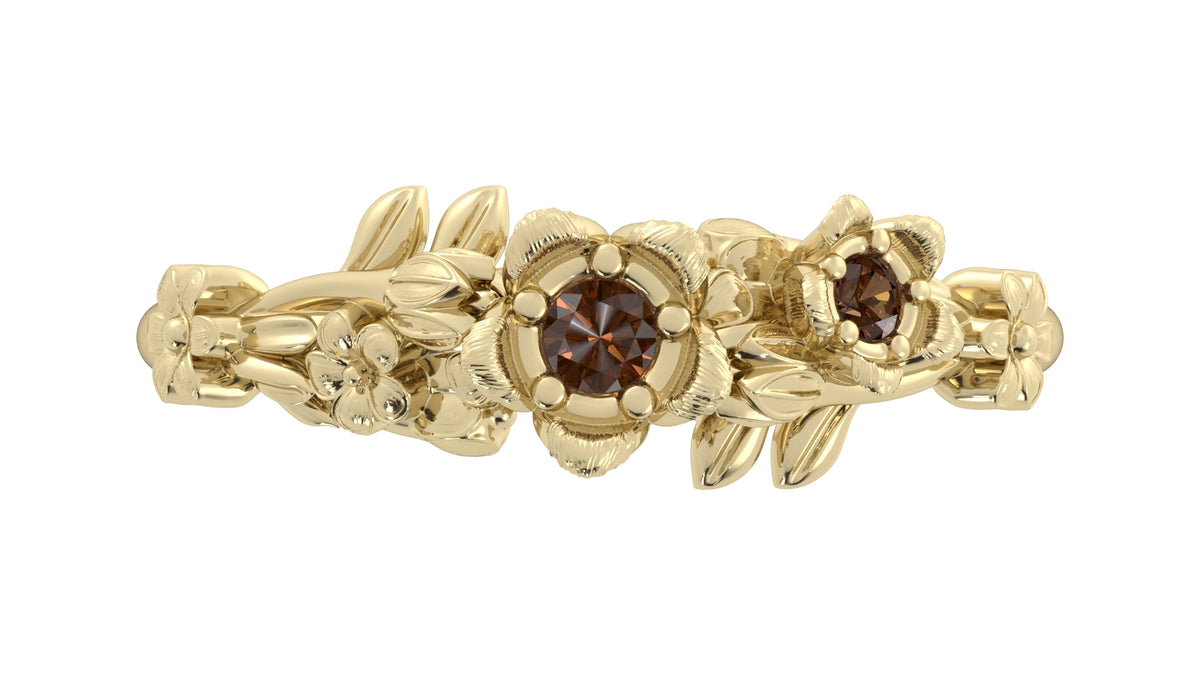Petite Flower with Smoky Quartz
