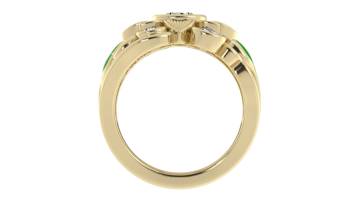 Flower Diamond with Enamel