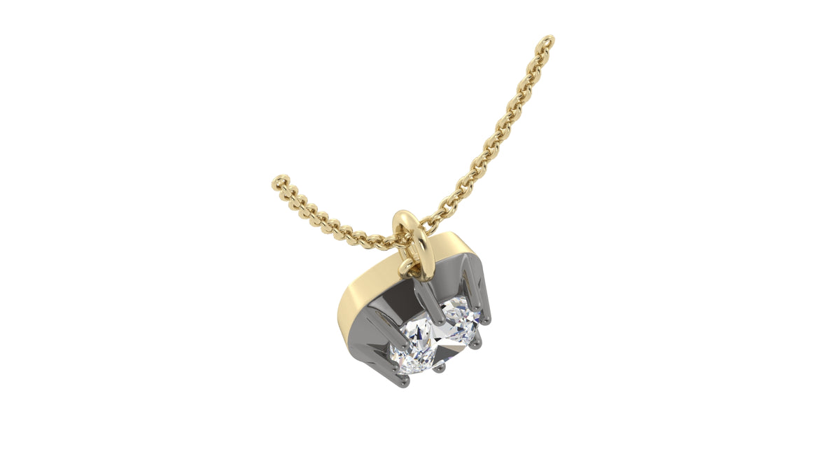 Old Mined Solitaire Pendant