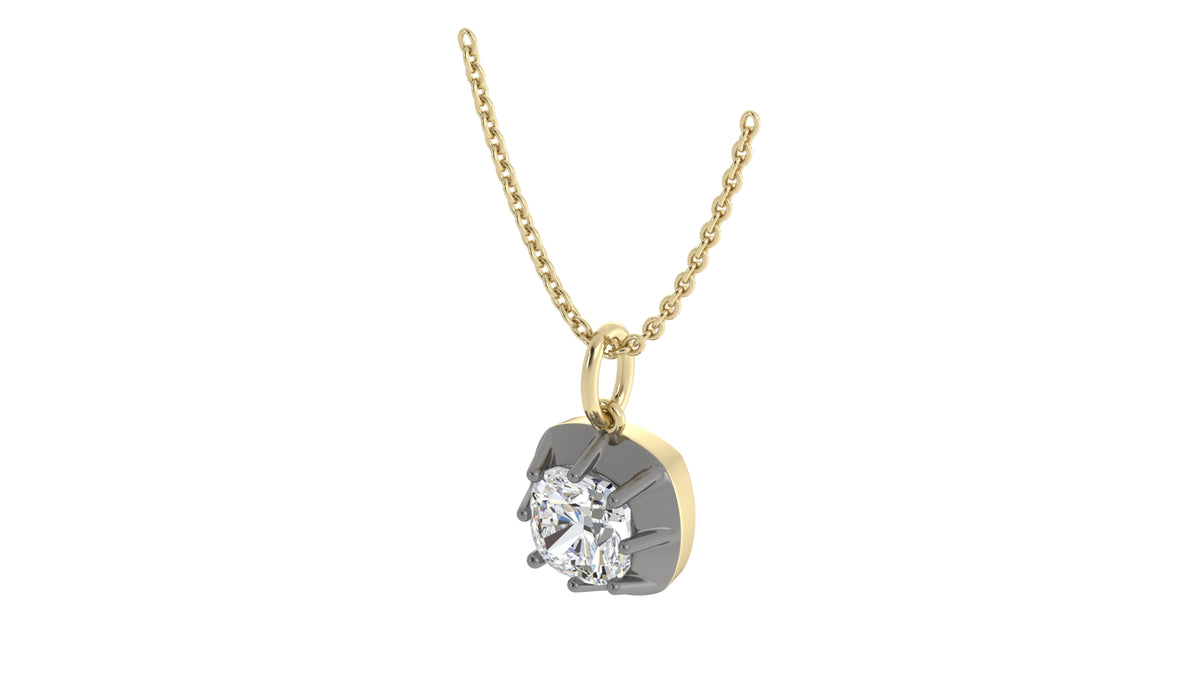 Old Mined Solitaire Pendant