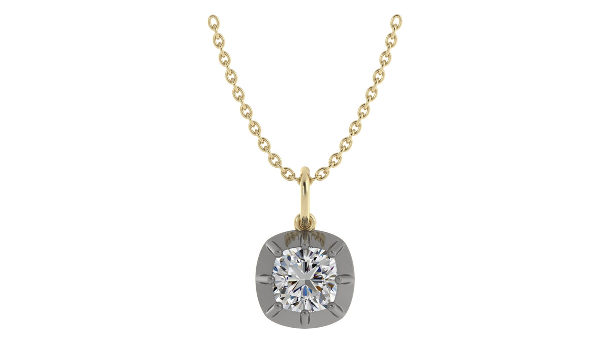 Old Mined Solitaire Pendant