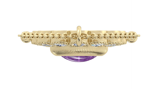 Amethyst and Diamond Pendant