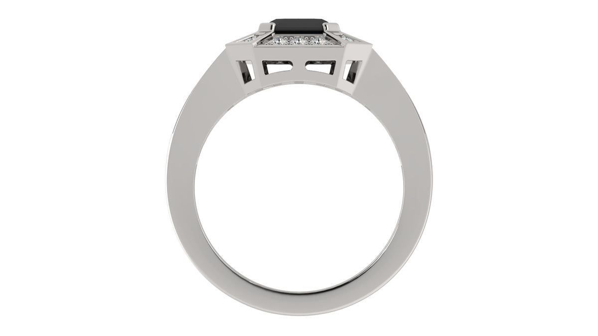 Onyx and Diamond Ring