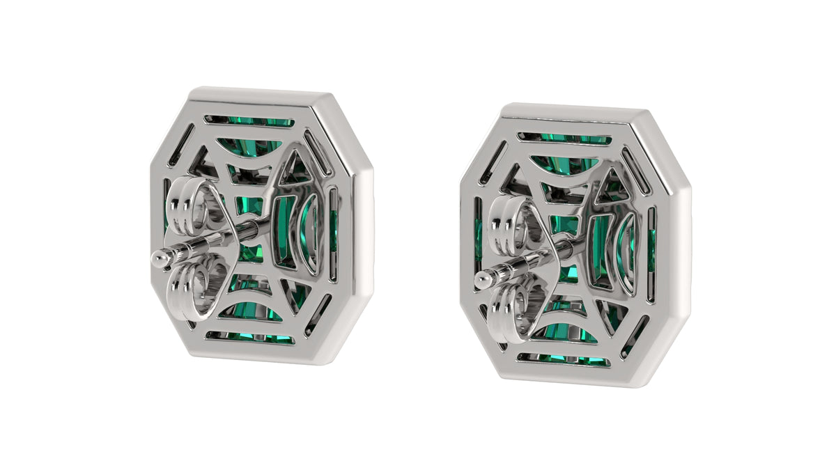 Emerald and Diamond Earrings