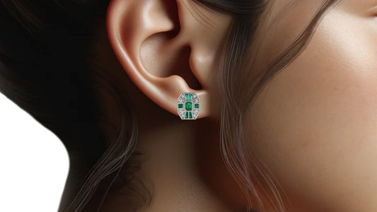 Emerald and Diamond Earrings