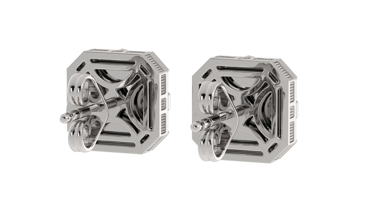 Vintage Inspired Square Diamond Earrings
