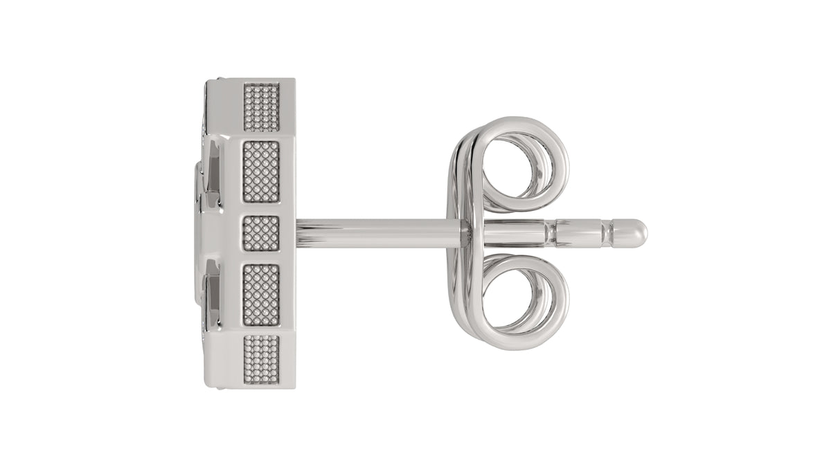 Vintage Inspired Square Diamond Earrings