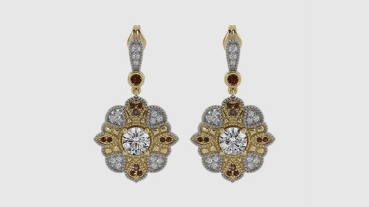 Two-Tone Diamond Earrings