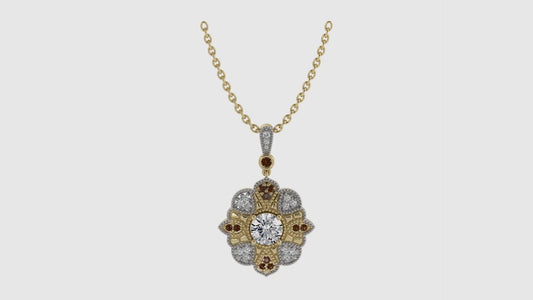Two-Tone Diamond Pendant