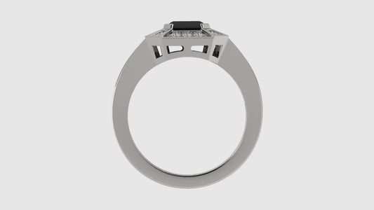 Onyx and Diamond Ring