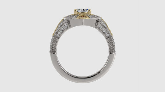 Two-Tone Round Diamond Ring